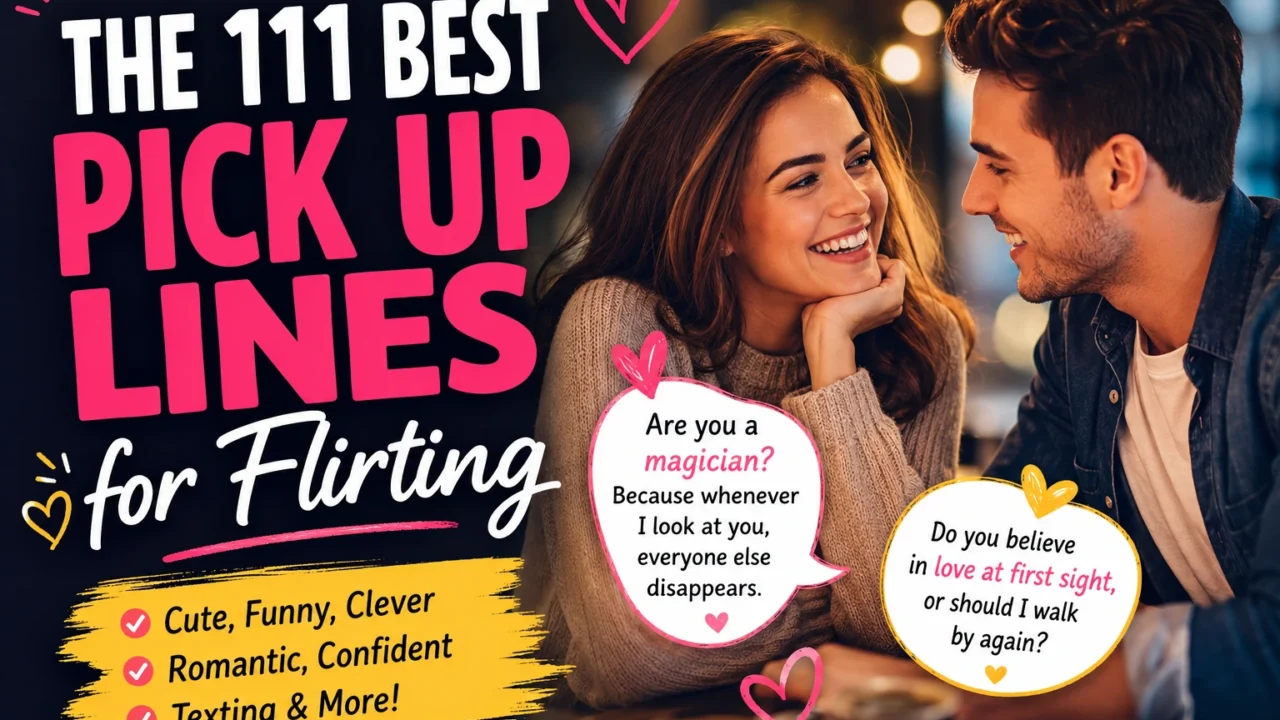 Best 111 Pick Up Lines for Flirting, Dating, and Texting 2026