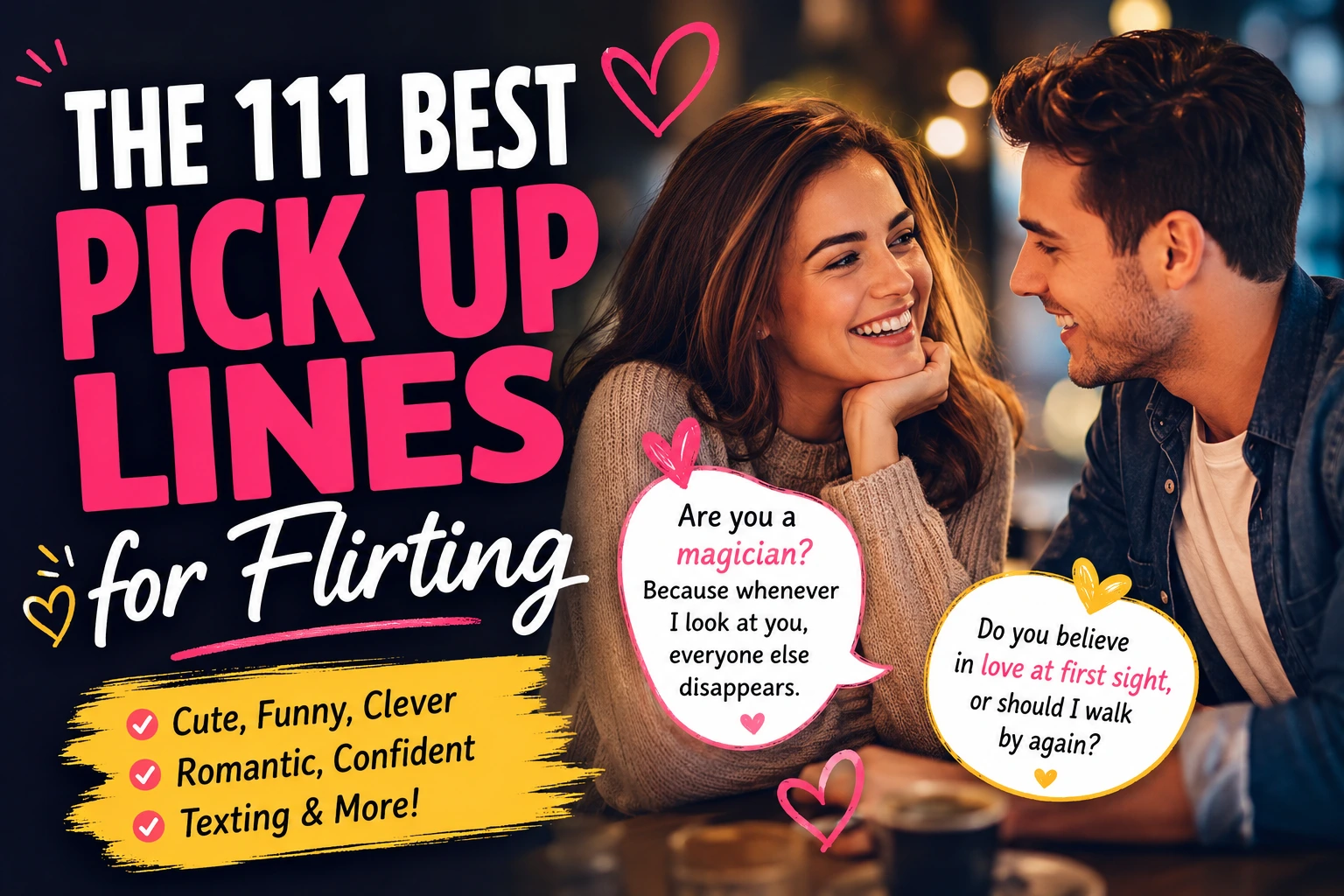 Best 111 Pick Up Lines for Flirting Dating and Texting 2026